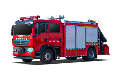 Haowo Single Bridge Emergency Rescue Fire Truck 