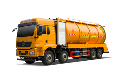 Shaanxi Automobile Delong's Four Front And Eight Rear Cleaning And Suction Trucks 